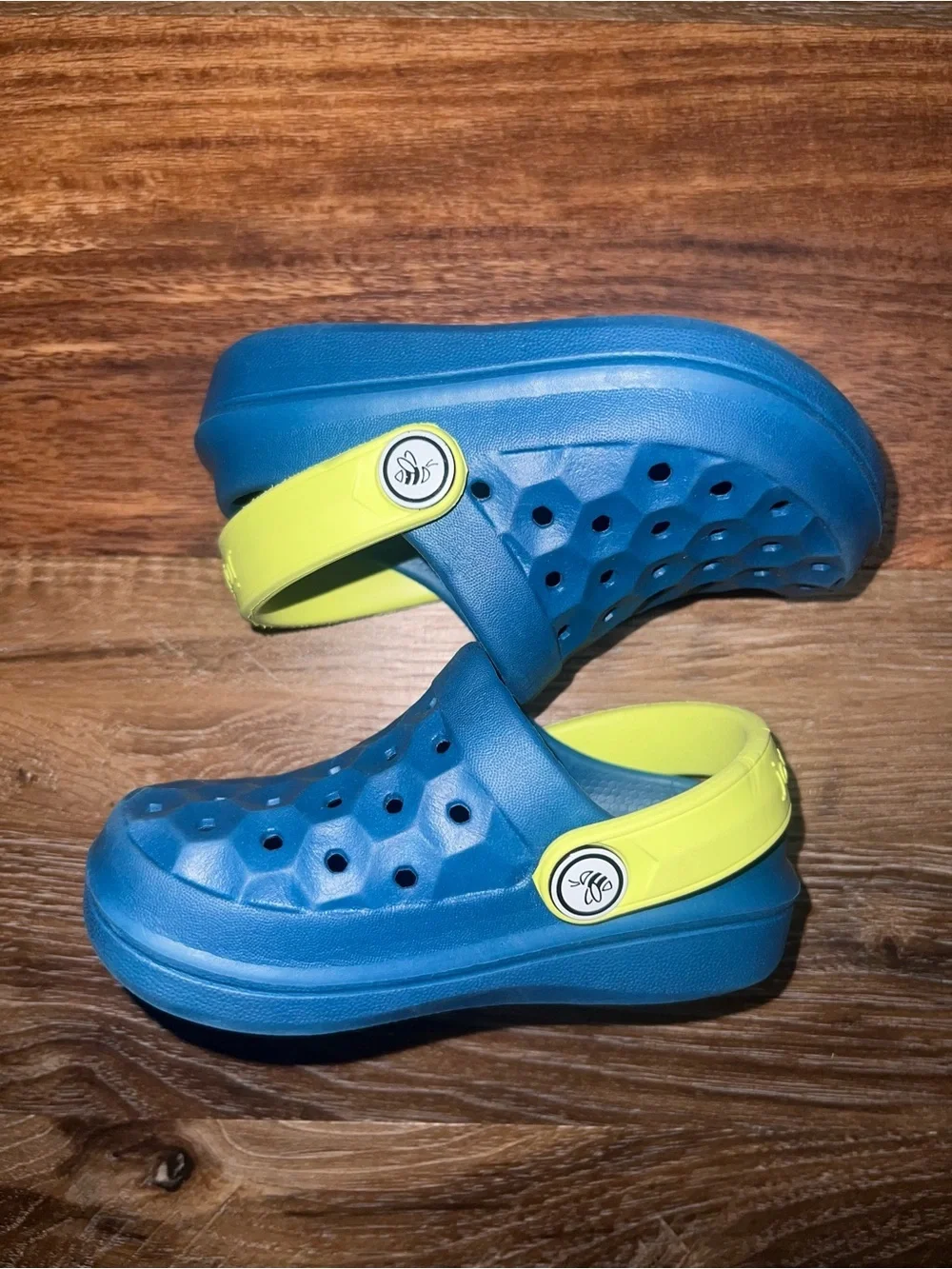 Joybees Boys Varsity Clog Slip On - Midnight Teal/Citrus, Size C6